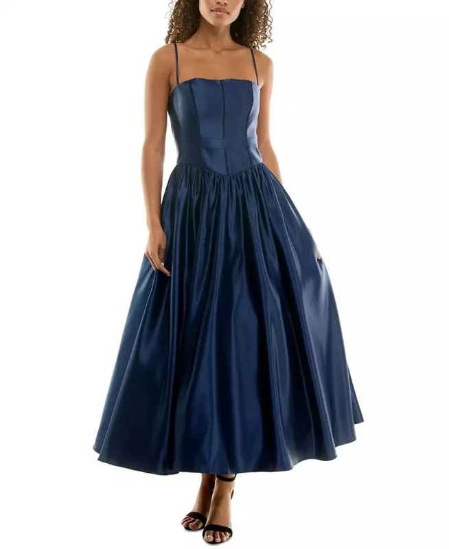 B. Darlin Square-Neck Sleeveless Fit & Flare Dress