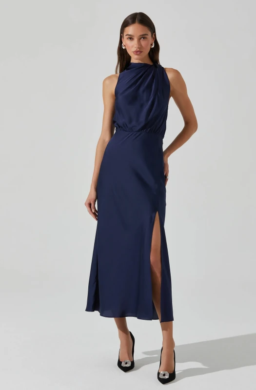 ASTR Satin Midi Dress