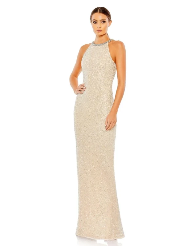 Mac Duggal Embellished Lace Strapless Sweetheart Gown