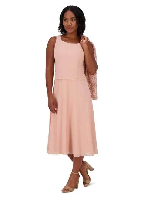 Jessica Howard Jewel-neck Midi Dress